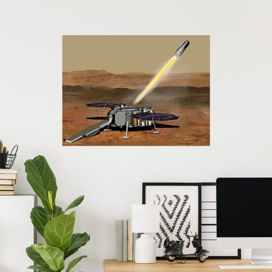 Mars starten aus den Mars. Poster (Heimbüro)