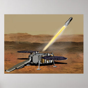 Mars starten aus den Mars. Poster
