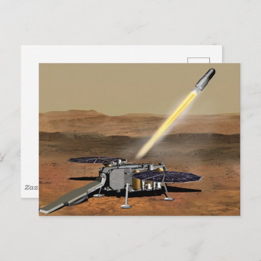 Mars starten aus den Mars. Postkarte (Vorne/Hinten)