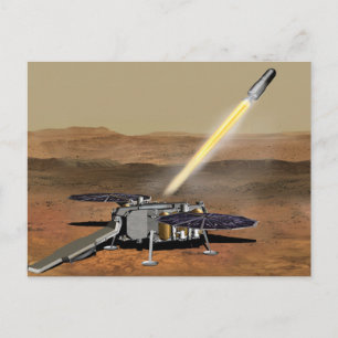 Mars starten aus den Mars. Postkarte