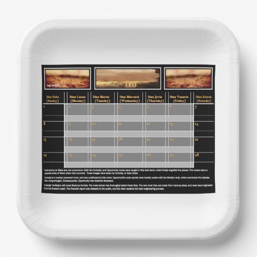 Mars Stausturm Pappteller (Vorderseite)