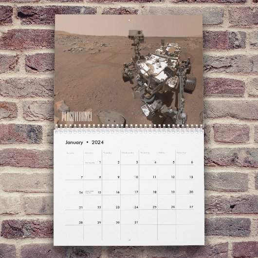Mars und Mars Raumfahrzeuge Kalender