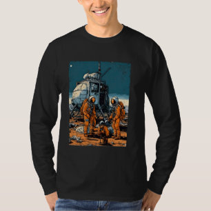 Mars Unfall Funny Astronaut Weltraum kosmisches Ab T-Shirt