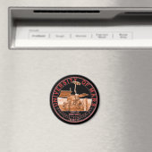 Mars University of Red Orange Black Logo Magnet (In Situ (Geschirrspüler))