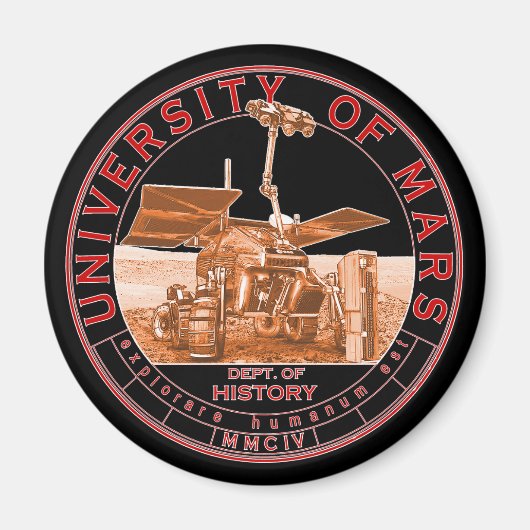 Mars University of Red Orange Black Logo Magnet (Vorne)