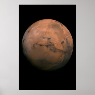 Mars - Valles Marineris - NASA Weltraum Astronom Poster