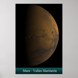 Mars - Valles Marineris Poster