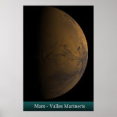 Mars - Valles Marineris Poster (Vorne)