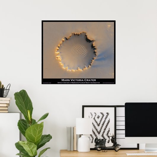 Mars Victoria Crater Poster (Heimbüro)