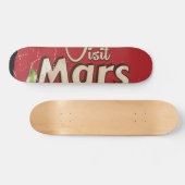 Mars Vintage Travel Poster Skateboard (Horizontal)