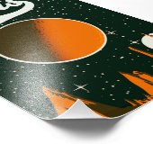 Mars Vintage Weltraumkunst Fotodruck (Ecke)