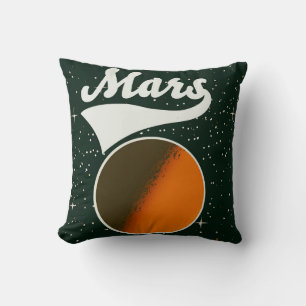 Mars Vintage-Weltraumkunst Kissen
