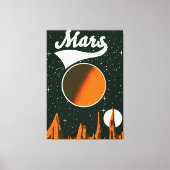 Mars Vintage Weltraumkunst Leinwanddruck (Vorderseite)