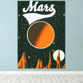 Mars Vintage Weltraumkunst Leinwanddruck (Insitu (Holzboden))