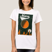 Mars Vintage Weltraumkunst T-Shirt (Vorderseite)