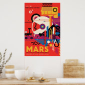 Mars Vintages Plakat für Raumfahrt (Küche)