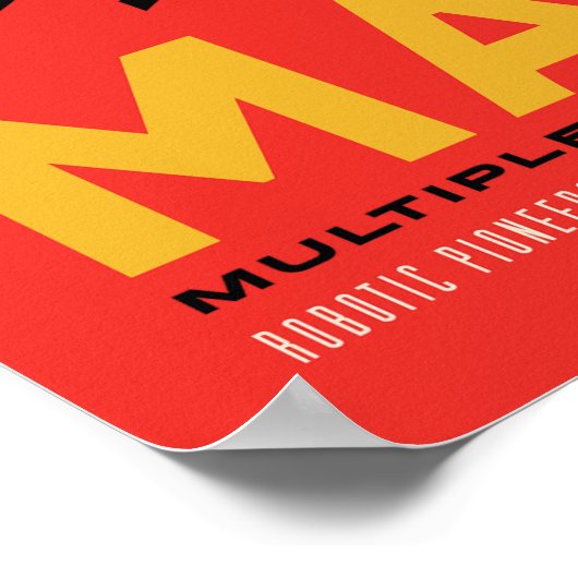 Mars Vintages Reiseplakat Poster (Ecke)