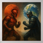 Mars vs Earth Showdown Poster (Vorne)