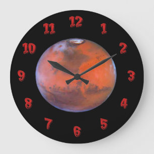 Mars-Wand-Uhr Große Wanduhr