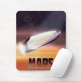 Mars Weltraumplakat Mousepad (Mit Mouse)