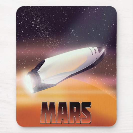 Mars Weltraumplakat Mousepad (Vorne)