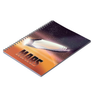 Mars Weltraumplakat Notizblock