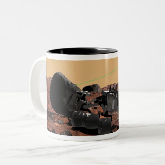 Mars - Wissenschaftslabor 3 Zweifarbige Tasse (Vorderseite Links)