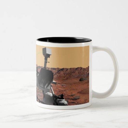 Mars - Wissenschaftslabor 3 Zweifarbige Tasse (Rechts)