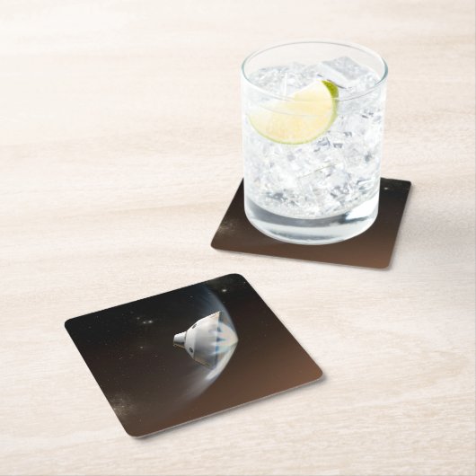 Mars Wissenschaftslabor Aeroshell Kapsel 2 Rechteckiger Pappuntersetzer (Vor Ort)