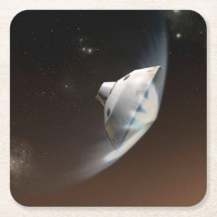 Mars Wissenschaftslabor Aeroshell Kapsel 2 Rechteckiger Pappuntersetzer