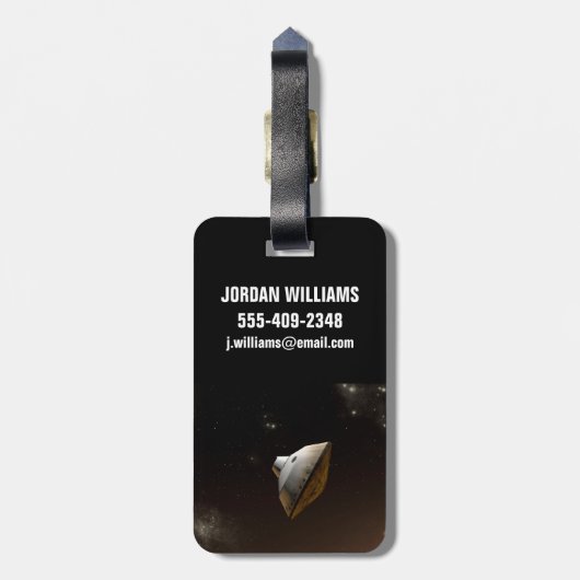 Mars Wissenschaftslabor Aeroshell Kapsel Gepäckanhänger (Rückseite vertikal)