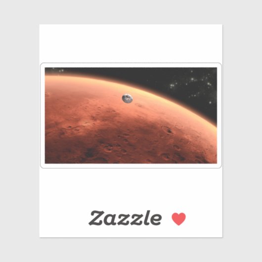 Mars Wissenschaftslabor nähernde Mars. Aufkleber (Blatt)