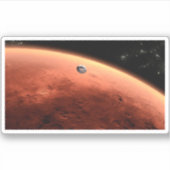 Mars Wissenschaftslabor nähernde Mars. Aufkleber (Vorderseite)