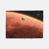 Mars Wissenschaftslabor nähernde Mars. Fleecedecke (Vorderseite (Horizontal))