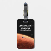 Mars Wissenschaftslabor nähernde Mars. Gepäckanhänger (Rückseite vertikal)