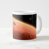 Mars Wissenschaftslabor nähernde Mars. Jumbo-Tasse (Vorderseite Rechts)