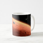 Mars Wissenschaftslabor nähernde Mars. Kaffeetasse (VorderseiteRechts)