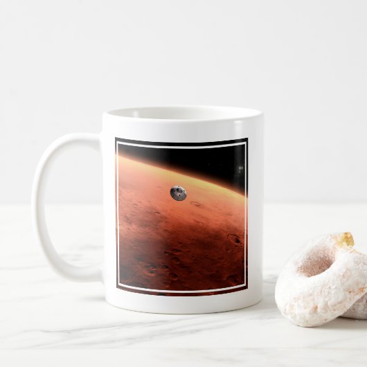 Mars Wissenschaftslabor nähernde Mars. Kaffeetasse (Mit Donut)