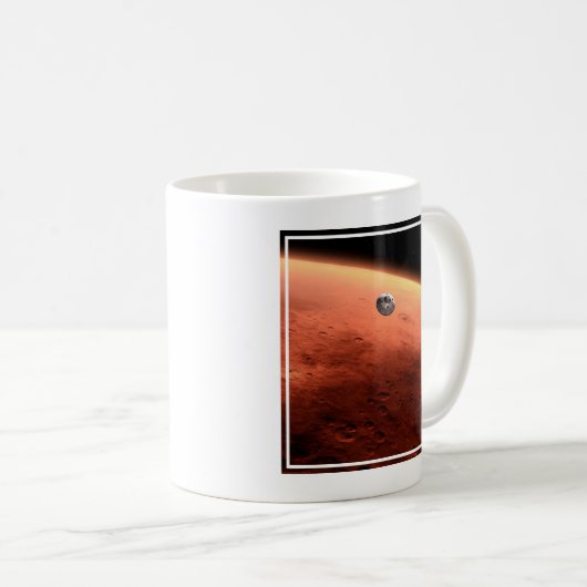 Mars Wissenschaftslabor nähernde Mars. Kaffeetasse (VorderseiteRechts)