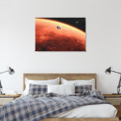 Mars Wissenschaftslabor nähernde Mars. Leinwanddruck (Insitu (Schlafzimmer))