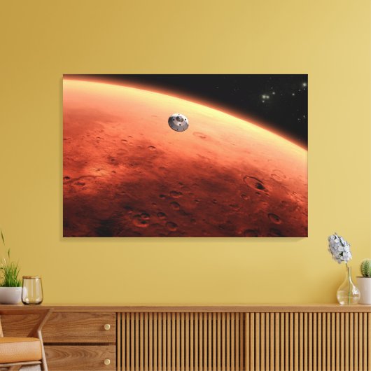 Mars Wissenschaftslabor nähernde Mars. Leinwanddruck (Insitu (Wohnzimmer))
