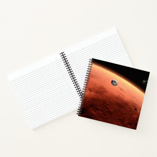 Mars Wissenschaftslabor nähernde Mars. Notizblock (Innenseite)