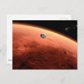 Mars Wissenschaftslabor nähernde Mars. Postkarte (Vorne/Hinten)