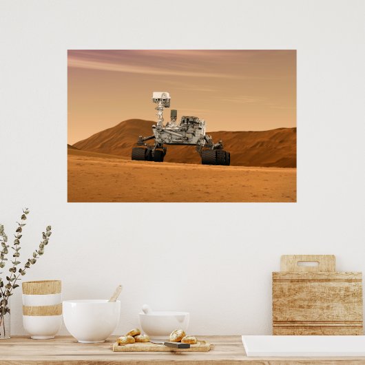 Mars Wissenschaftslabor Neugier Rover. 2 Poster (Küche)