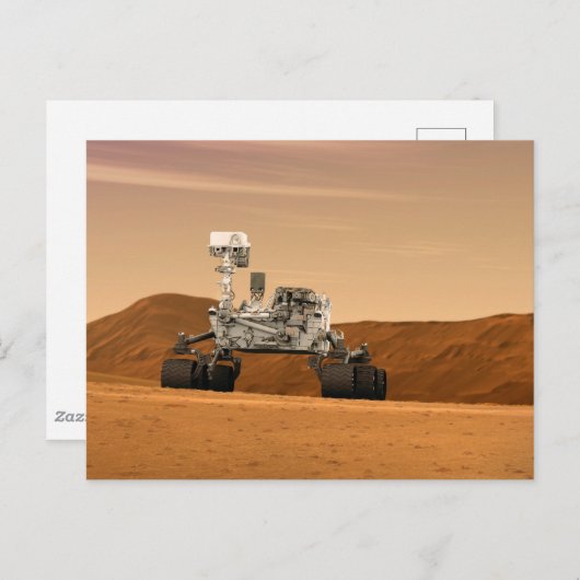 Mars Wissenschaftslabor Neugier Rover. 2 Postkarte (Vorne/Hinten)