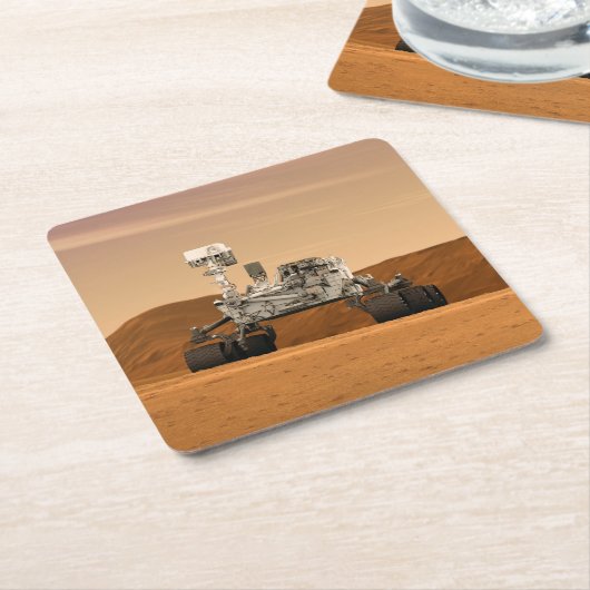 Mars Wissenschaftslabor Neugier Rover. 2 Rechteckiger Pappuntersetzer (angewinkelt)