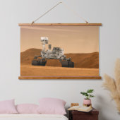 Mars Wissenschaftslabor Neugier Rover. 2 Wandteppich Mit Holzrahmen (Schlafzimmer)