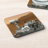 Mars Wissenschaftslabor Neugier Rover. 3 Getränkeuntersetzer (Linke Seite)