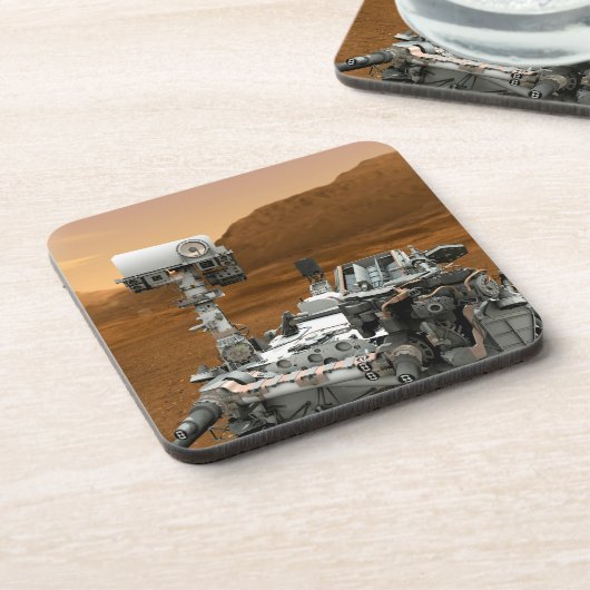 Mars Wissenschaftslabor Neugier Rover. 3 Getränkeuntersetzer (Linke Seite)