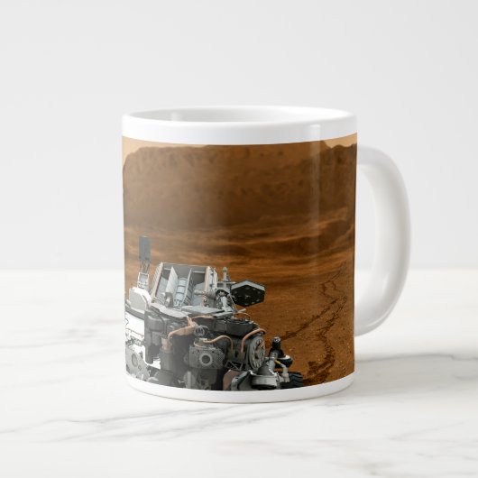 Mars Wissenschaftslabor Neugier Rover. 3 Jumbo-Tasse (Vorderseite Rechts)